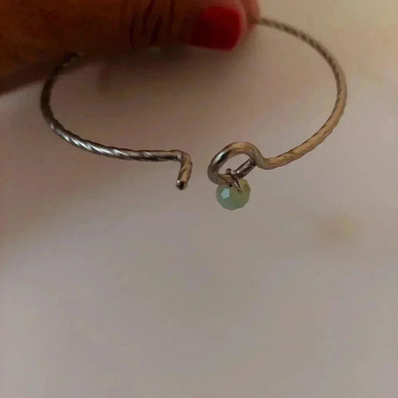 Bracelet / Bangle - J Initial - Silver Tone - Picture 4 of 5